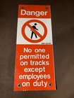 Rare Vintage Chicago Transit Authority Cta L Subway Danger Sign Enamel On Metal