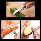 2 Stainless Steel Vegetable   Fruit Peeler Set - Non-slip Handle Potato Peeler