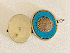 Mexico Sterling Silver 925 Turquoise Inlay Trinket pill Box Vintage
