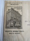Very Rare Granite Miner Union   Montana Postal Cover  Silver Mining Ghost Town    