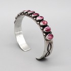 Vintage-sterling Silver   Purple Spiny Oyster Cuff Bracelet By Don Lucas