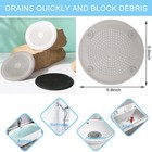 2 Pack Shower Drain Hair Catcher  Silicone Cover With New Black 2pack