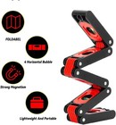 Foldable Multi-angle Measuring Tool     Magnetic Level Ruler For Red   Black 