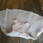 Vintage 1930s Girls Lilac Organza Dress Ruffle Neck Sheer Party Gown Lavender