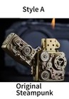    original Gears    Steampunk Heavy Armor Lighter W  Zippo Insert Build  Usa Stock