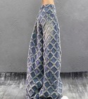 Women s Blue Denim Jeans Straight Leg Sexy Casual Pants Loose Fit Trousers Punk