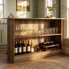Home Bar Unit With 2-tier Shelves