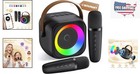 Kids Karaoke Machine  Portable Bluetooth Speaker With 2 Mics   Colorful Lights