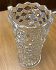 Rare Vintage Fostoria American Pattern Large 10    Straight Cylinder Heavy Vase