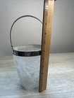 Vintage Ice Bucket Ice Glass With A Chrome Edge Barware Collectibles Old