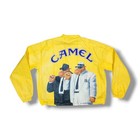 Vtg 1992 Joe Camel Tyvek Zip Up Windbreaker Jacket Size Xl Yellow Lightweight