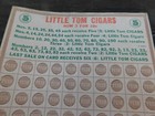 Antique Little Tom Cigars New Punch Board 3 For 10 Cents 10 x7  Trade Stimulator