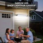 Pack 24w Led Shop Lights     5400 Lm 6000 K Daylight    Ft Plug-in Cord With Inlin