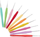 15 Crochet Thread Balls 10 Lace Hooks 2 Tatting Shuttles With Storage Bag