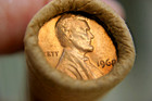 1968  p  Lincoln Cent Original Bank Wrap Roll Federal Reserve Obw Unc Penny Roll