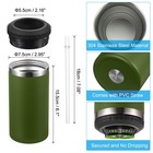 16oz Stainless Steel Can Cooler Insulated Slim Cans Bottles  Green  1 Pcs