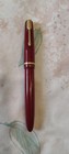 Parker Duofold Red Resin 14k Gold Left Oblique Nib Fountain Pen 