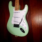 Fender Squire Limited Edition Green  3 Months Old With Pro Set Up