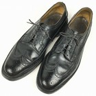 1973  70s Vintage Florsheim Imperial Kenmoor Long Wingtip Black   10c 26 527 5