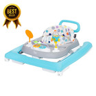 2-in-1 Baby Activity Walker With Removable Toys Adjustable Height Foldable Walk-
