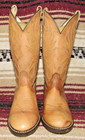 Children s Vintage Acme Marbled Brown Leather Cowboy Boots 12 5 D New W o Box