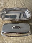 Vintage Silver Plate Butter Dish With Lid 