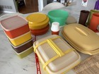 Vintage 1960 s 1970 s Tupperware Lot  35  Pieces Some New Old Stock See Photos