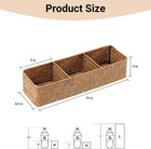 Seagrass Organizer Wicker Divided Basket Natural 3 Section Storage For Kitchen