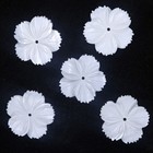 50 Pcs 28mm Flower Shell White Mother Of Pearl Loose Beads Jewelry Making