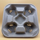 4 Cup Drink Cup Carrier  Cup Holder  Cup Carry Tray Biodegradable 10-300pcs