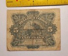 1944 Belgian Congo 5 Francs Note  Pick 13ac  circulated 