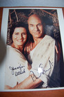 Patrick Stewart Jennifer Hetrick Autograph Signed Star Trek Next Generation 8x10