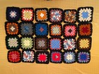Lot 24 5  Assorted Black Background Granny Squares Blocks Crochet Afghan Lot 3