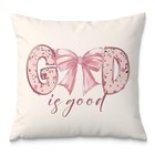 Christian God Is Good Pillow Covers 18x18  Cute Jesus Pillow Covers  Pink-01