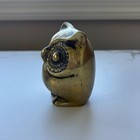 Vintage Solid Brass Owl Figurine Paperweight Mcm Mid Century Modern Mcm Decor