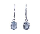 19thc Antique 2  ct Aquamarine silver Earrings  Ancient Roman Navy Neptune Amulet