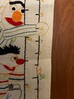 Vtg Sesame Street Kids Growth Chart Finished Fabric Embroidered Wall Hanging