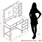 White Vanity Makeup Dressing Table Set W cabinet  Drawer Led Lighted Mirror Desk