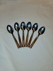 26 Pc Set Sta-brite Vintage Butterscotch Bakelite Handles Stainless Flatware 