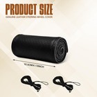 Leather Steering Wheel Cover Lace-up Universal 15  Black With Needle Thread