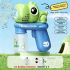 Dinosaur Bubble Gun Electric Bubble Machine Automatic Soap Blower Toy With Light