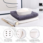 Ceramic Soap Dish  Self-draining Soap Holder  Double Layer Bar Soap Holder  Whit