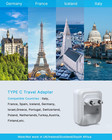 1 Pack European Travel Plug Adapter   Foldable International Power Plug With    