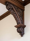 Antique Finish Wooden Carved Corbel Support Bracket
