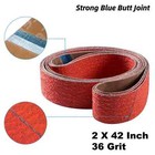6 Pack 2x72 Inch Ceramic Grinding Sanding Belts 120 Grit Sander Sharpening Belt