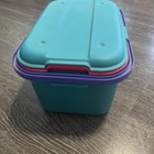 Vtg 90s Eagle 20  Craftstor Sewing Storage Organizer Tote Bin Purple Pink Teal