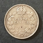 1903-h Canada 5 Five Cents Silver World Coin
