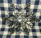 New  Silver Gemstone Snowflake Magnetic Candle Topper Bath   Body Works