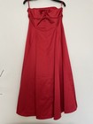 Monsoon Red Satin Bridesmaid Prom Gown Evening Cocktail Party Dress Size 12