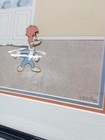 1960s Production Cel Of Woody Woodpecker On Original Hand Painted Background Obg